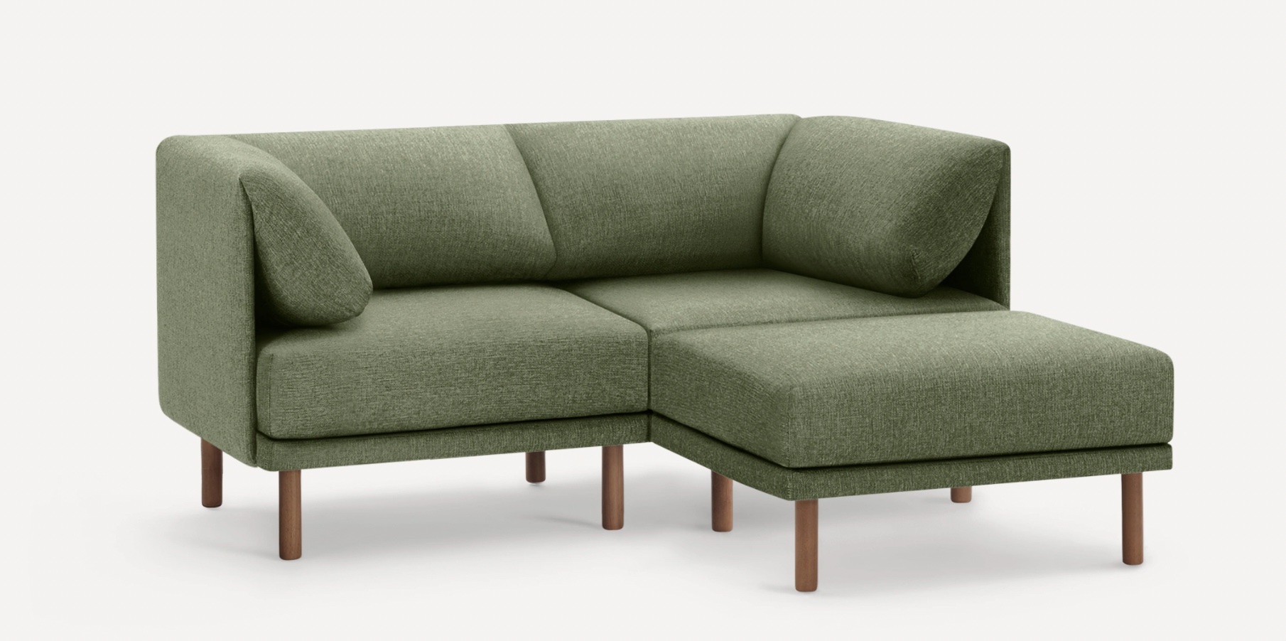 Green sectional couch from Burrow