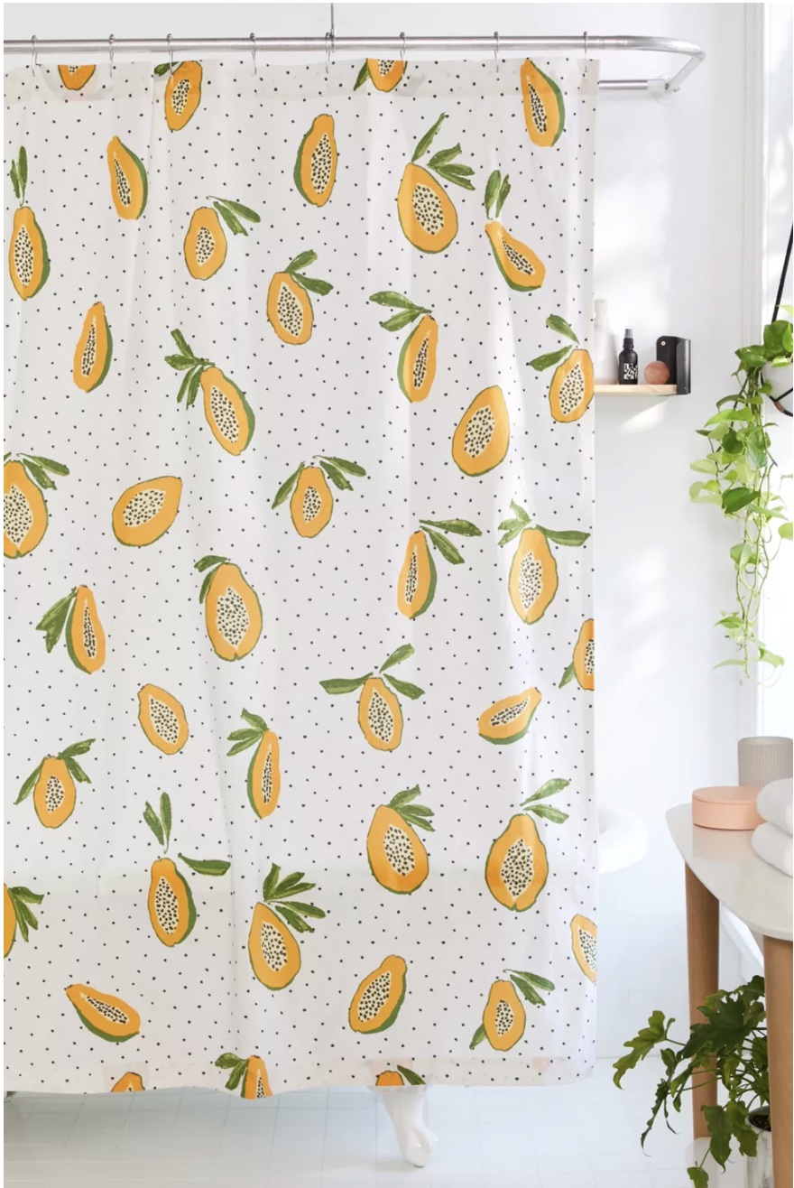 Urban Outfitters papaya shower curtain